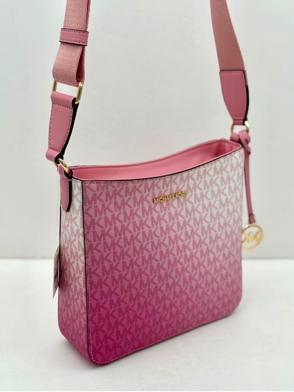 MICHAEL KORS Pink Signature Ombre Crossbody Bag - Picture 8 of 12